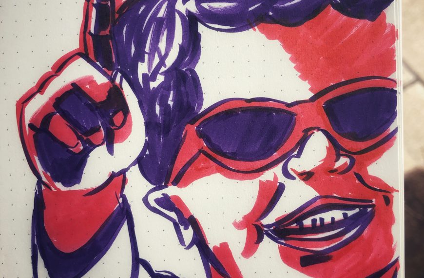 Brush pen drawing
