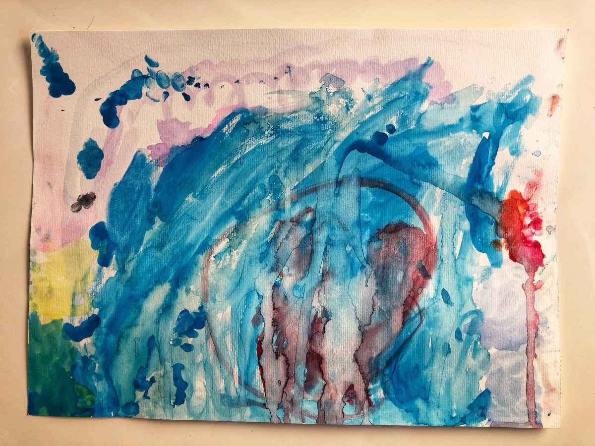 Abstract watercolor painting.
