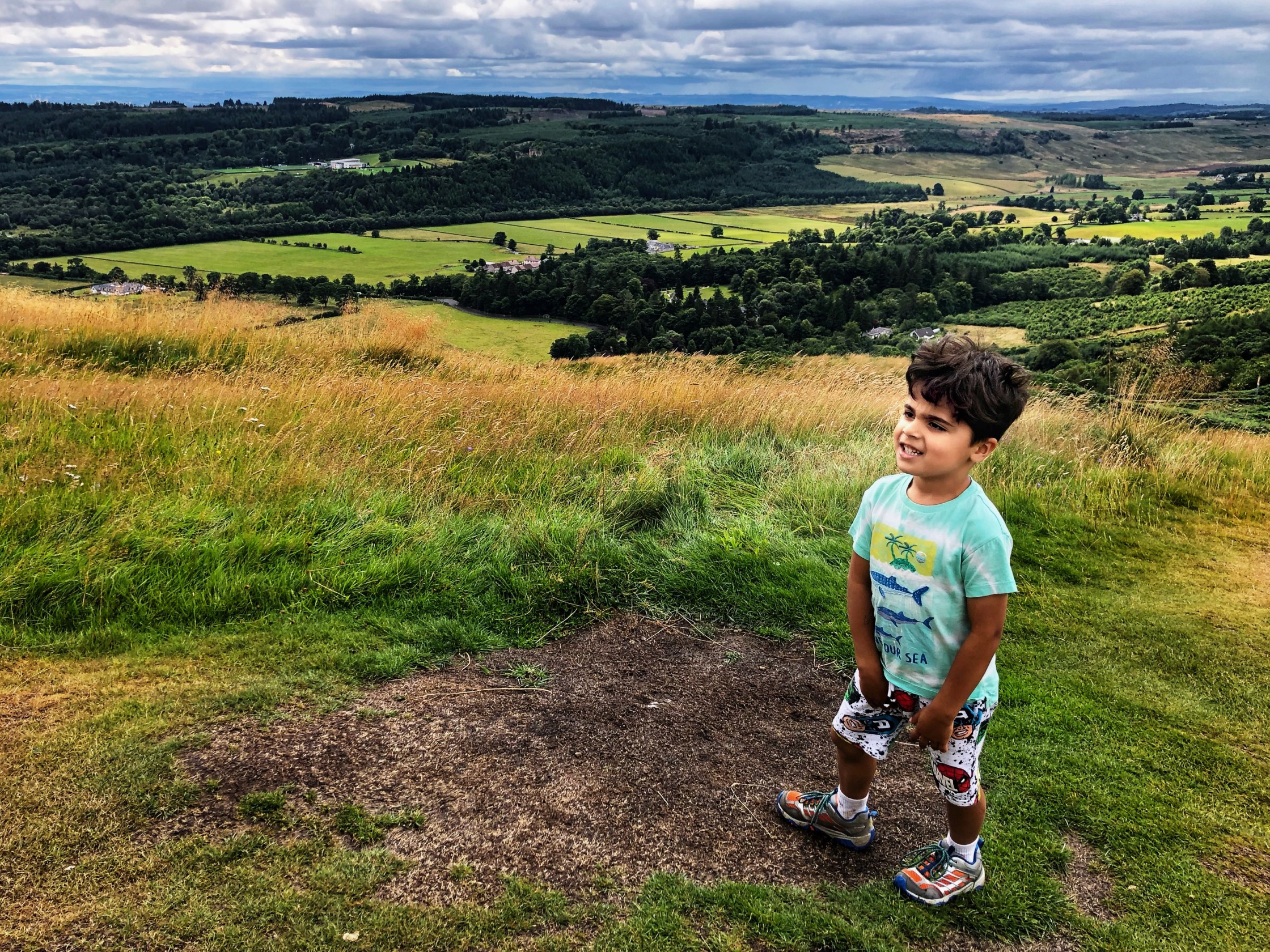 Sam on top of the Campsie Fells.