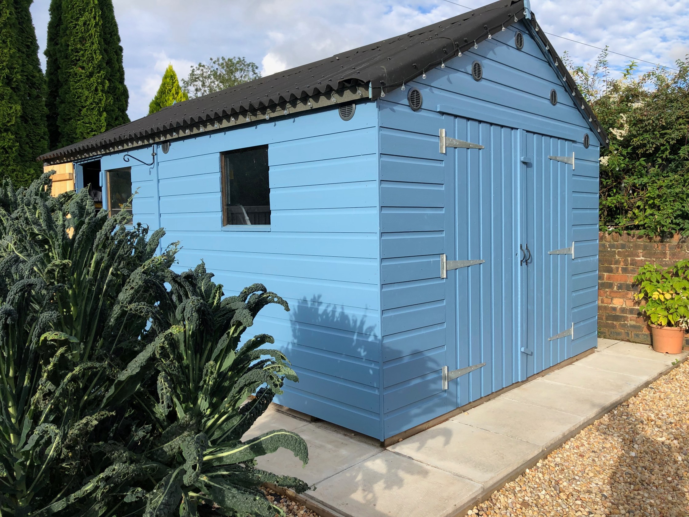 Garden shed recently re-painted.