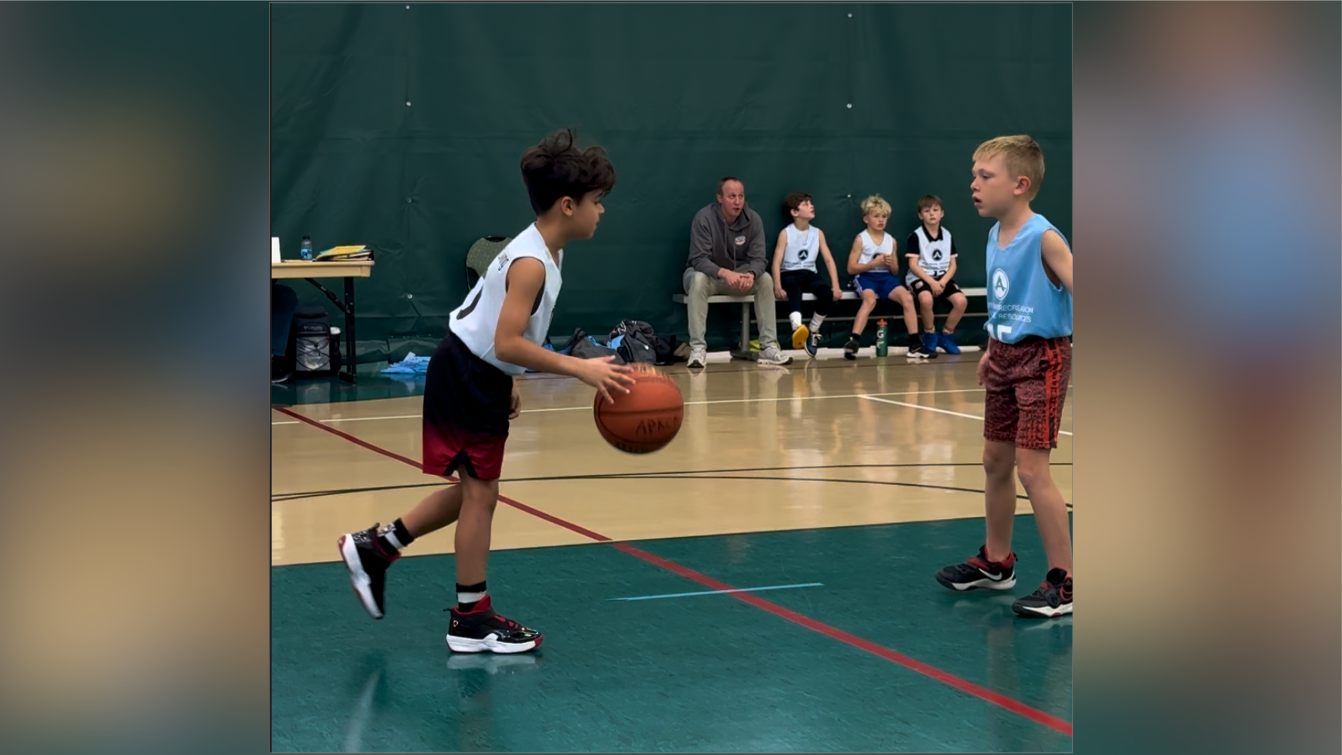 Basketball and lanterns